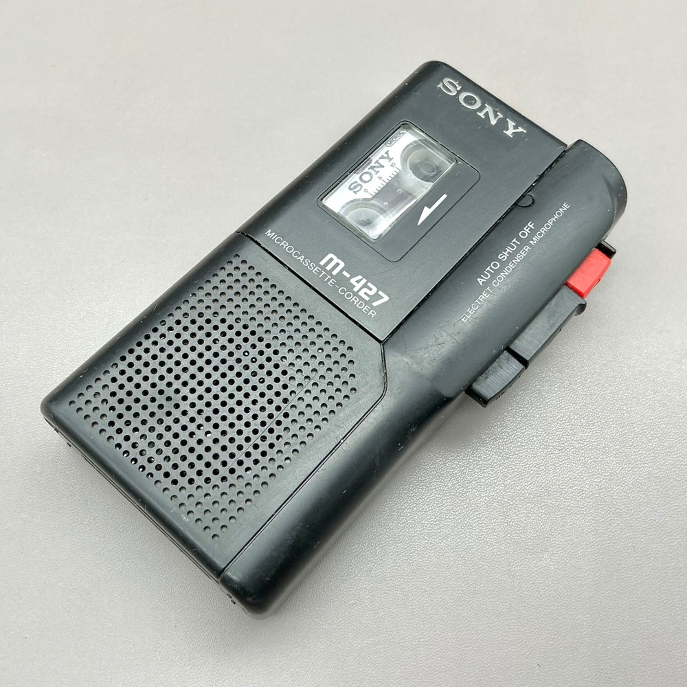 Sony M-427 Microcassette-Corder Handheld Voice Recorder Dictation Tested Works